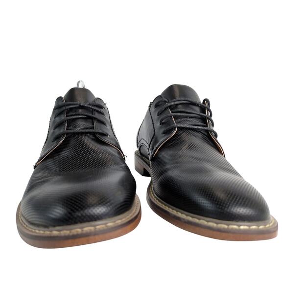 Steve Madden Nytro Men's 9.5 Black Derby Dress Shoes Textured Dots PU Leather - Picture 8 of 10